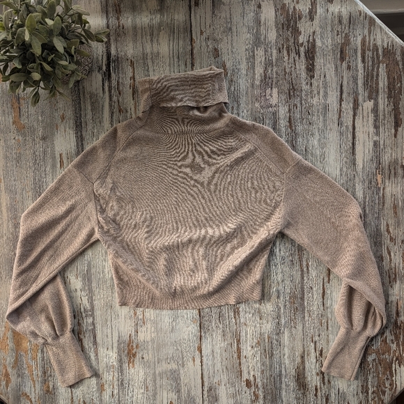 Aritzia Wilfred Rebecca Turtleneck Wool Blend Tan Women's Small - Picture 6 of 8